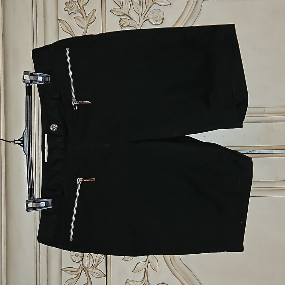 MICHAEL Michael Kors Black Women's Bermuda Shorts with Zip Pockets